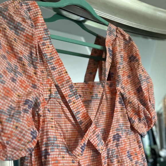 ASOS Design square neck, cross back maxi dress in gingham - Picture 11 of 12